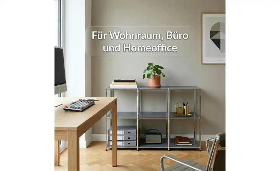 Floordirekt Metallregal, Bild mit Text