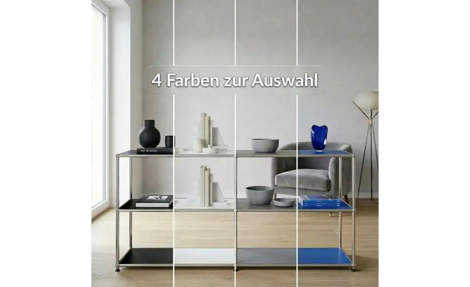 Floordirekt Metallregal, Bild mit Text