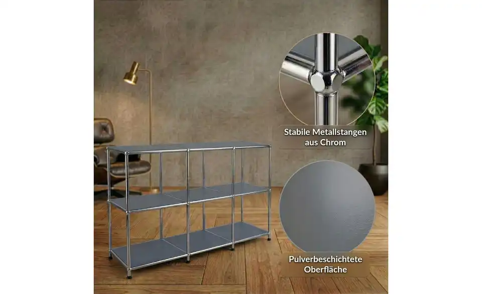 Floordirekt Metallregal, Bild mit Text