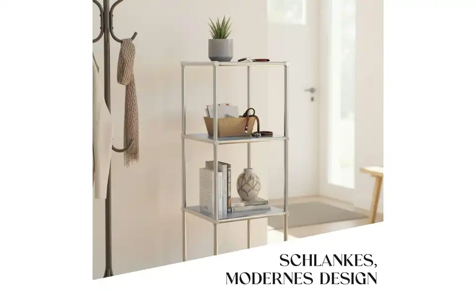 Floordirekt Metallregal, Bild mit Text