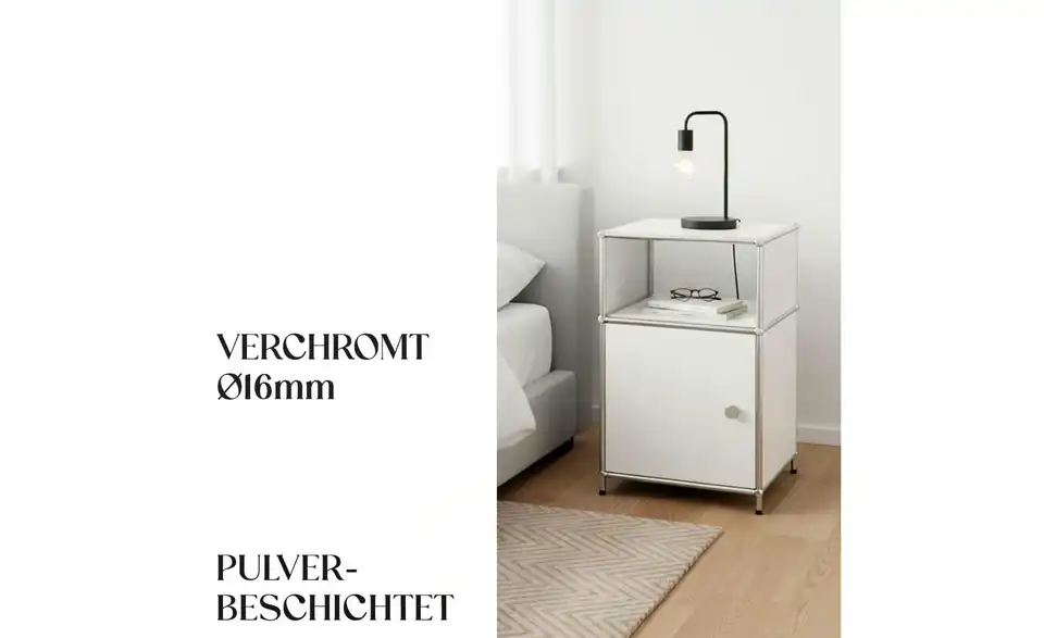 Floordirekt Metallregal, Bild mit Text