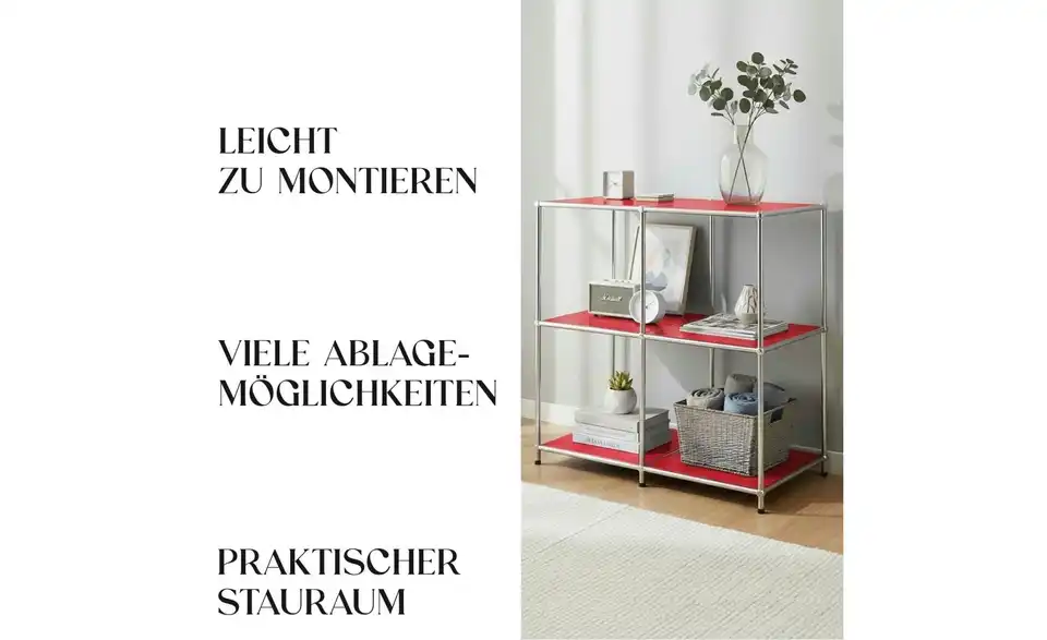 Floordirekt Metallregal, Bild mit Text