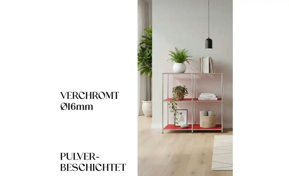 Floordirekt Metallregal, Bild mit Text