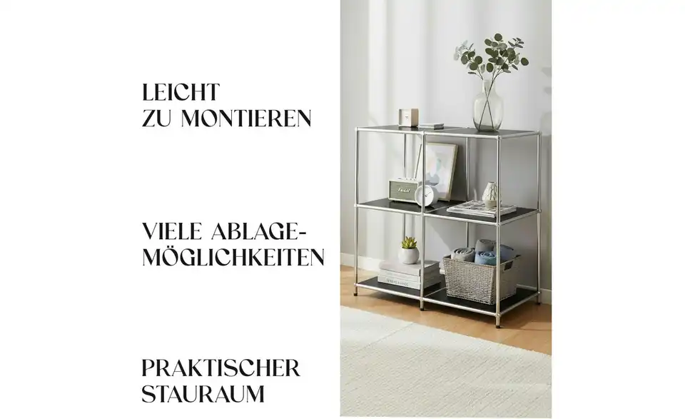 Floordirekt Metallregal, Bild mit Text