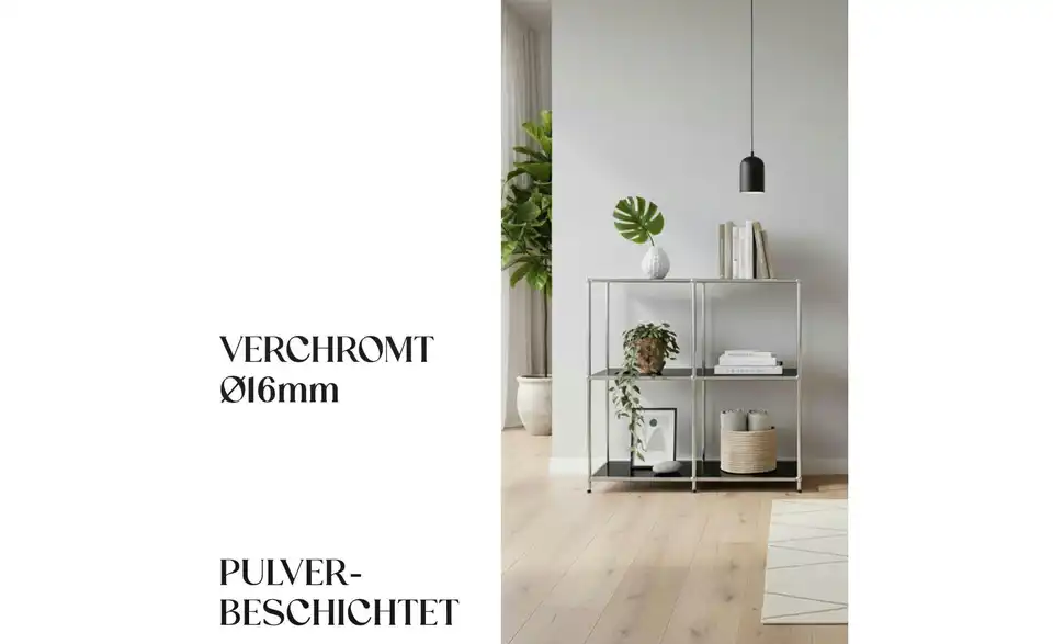 Floordirekt Metallregal, Bild mit Text