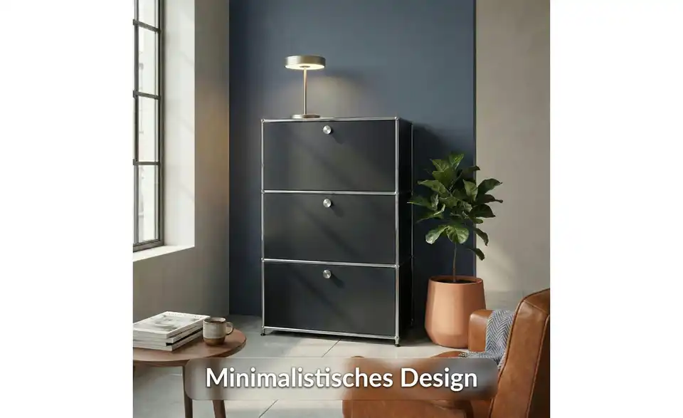 Floordirekt Metallregal, Bild mit Text