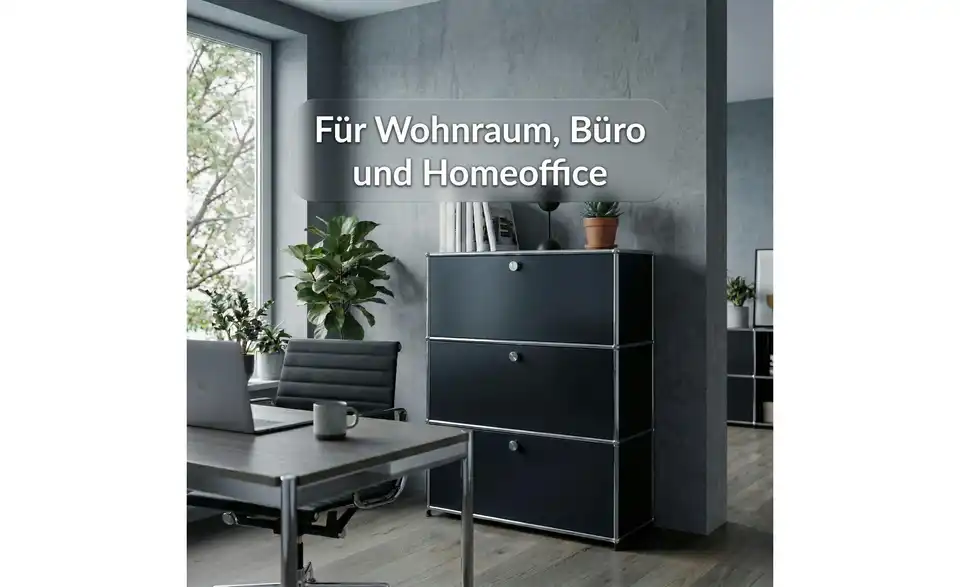 Floordirekt Metallregal, Bild mit Text