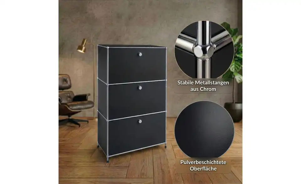 Floordirekt Metallregal, Bild mit Text