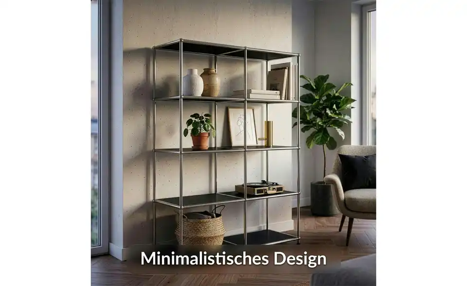 Floordirekt Metallregal, Bild mit Text