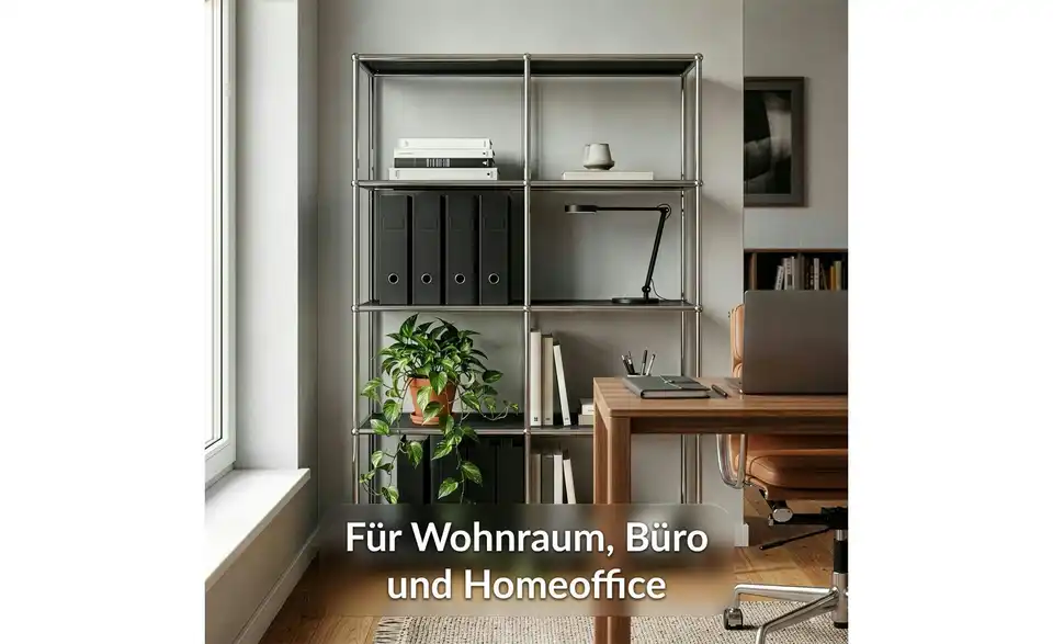 Floordirekt Metallregal, Bild mit Text