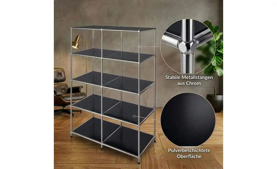 Floordirekt Metallregal, Bild mit Text