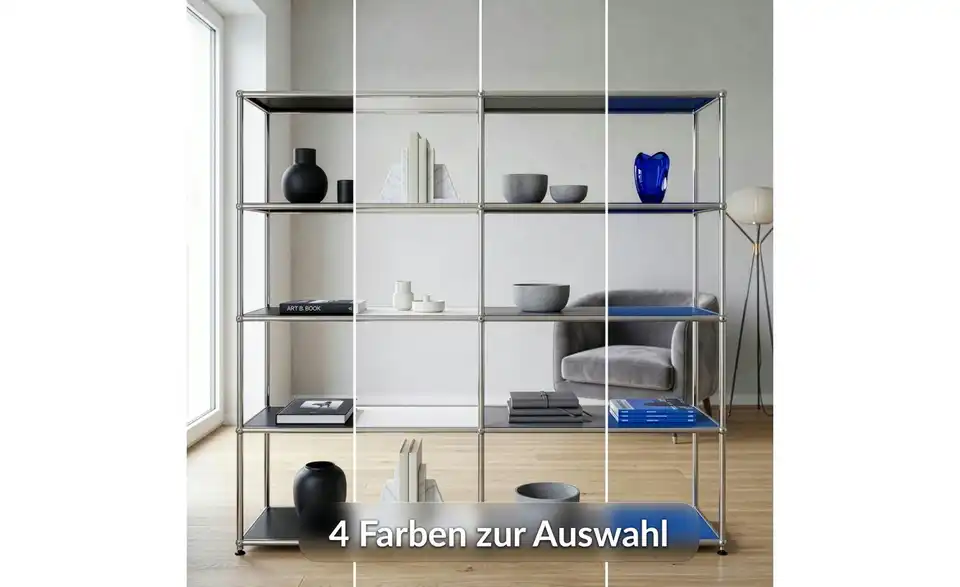 Floordirekt Metallregal, Bild mit Text