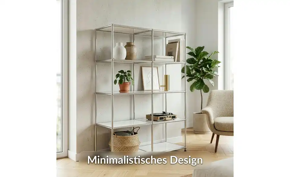 Floordirekt Metallregal, Bild mit Text