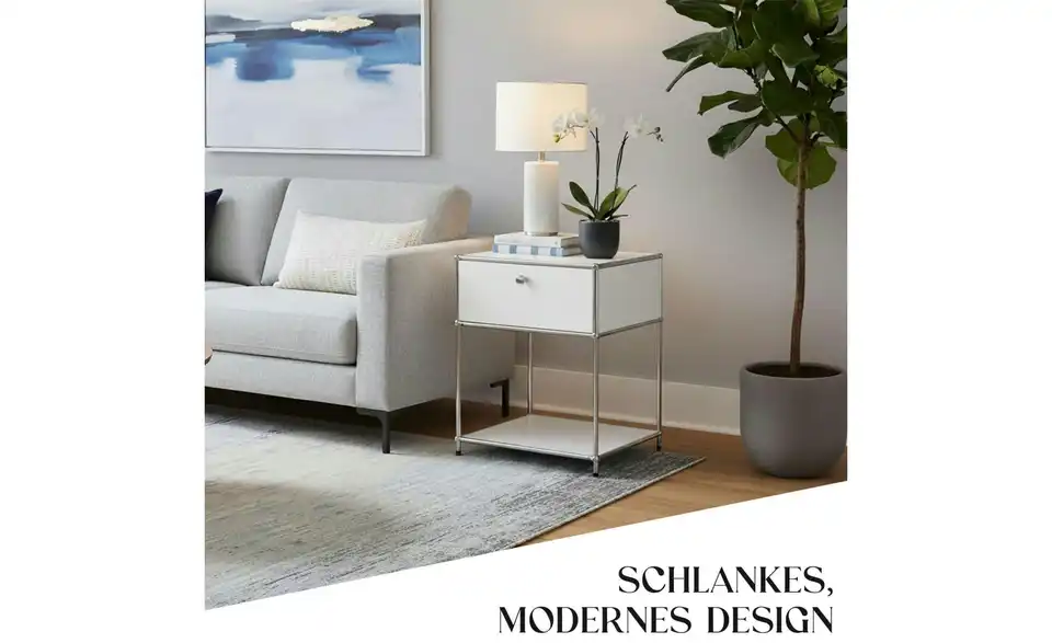Floordirekt Metallregal, Bild mit Text