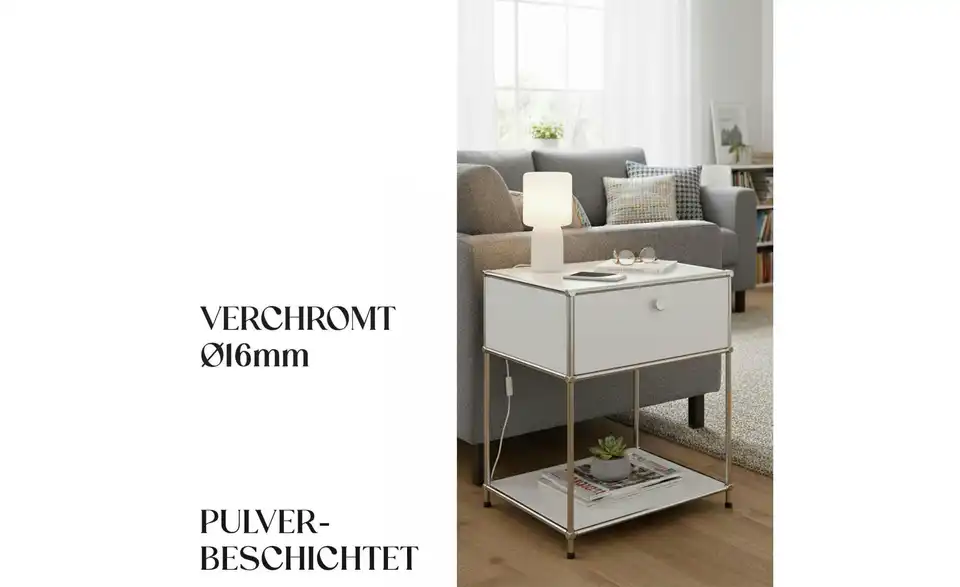 Floordirekt Metallregal, Bild mit Text