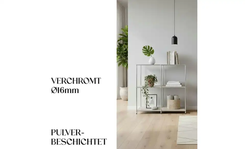 Floordirekt Metallregal, Bild mit Text