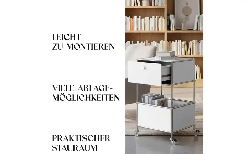 Floordirekt Metallregal, Bild mit Text