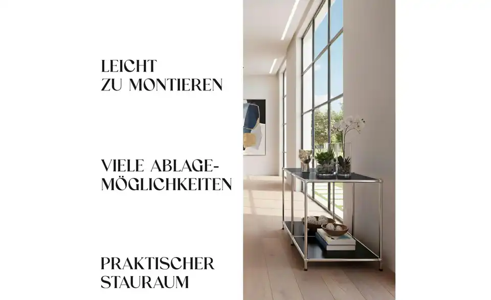 Floordirekt Metallregal, Bild mit Text