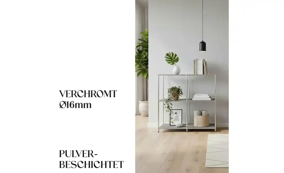 Floordirekt Metallregal, Bild mit Text