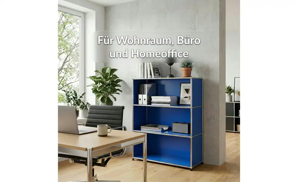 Floordirekt Metallregal, Bild mit Text