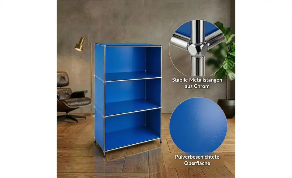 Floordirekt Metallregal, Bild mit Text