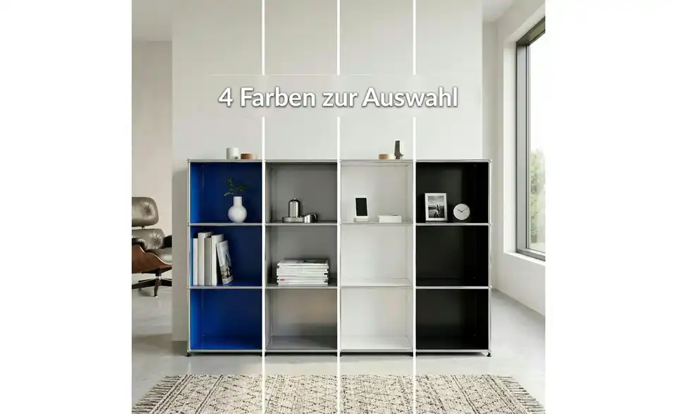 Floordirekt Metallregal, Bild mit Text