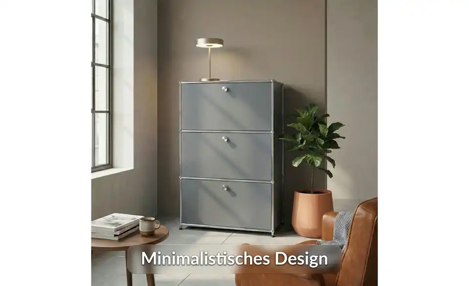 Floordirekt Metallregal, Bild mit Text