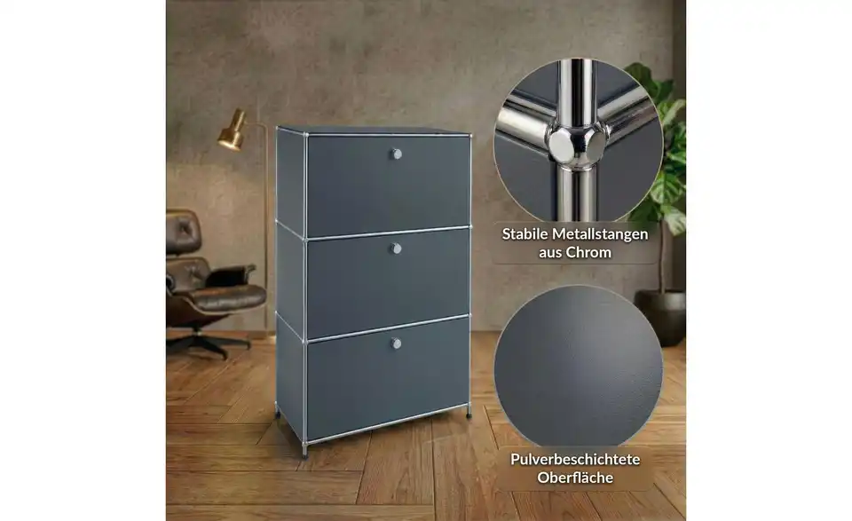 Floordirekt Metallregal, Bild mit Text