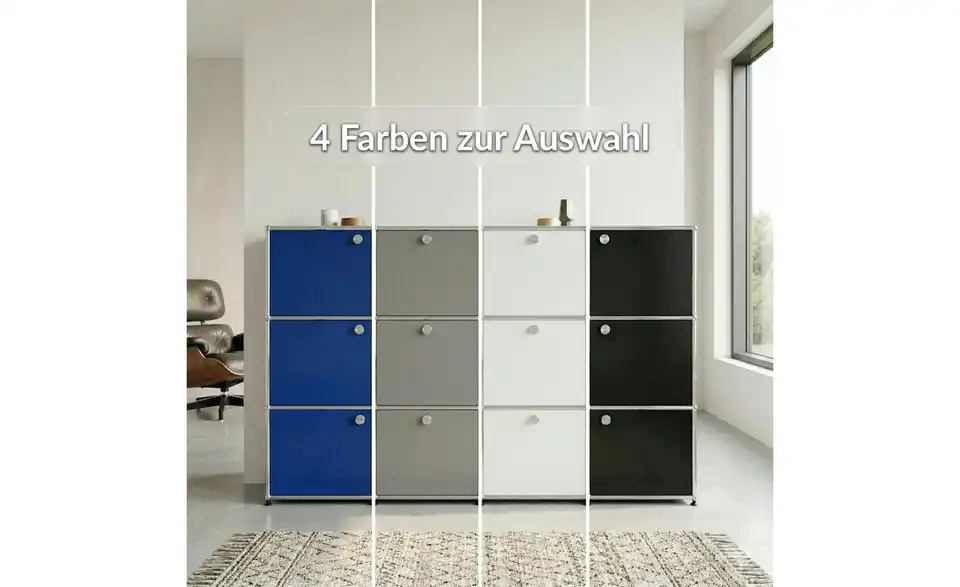 Floordirekt Metallregal, Bild mit Text