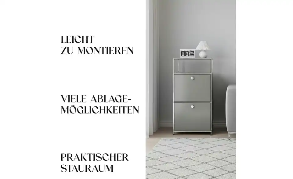 Floordirekt Metallregal, Bild mit Text