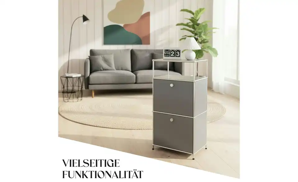 Floordirekt Metallregal, Bild mit Text