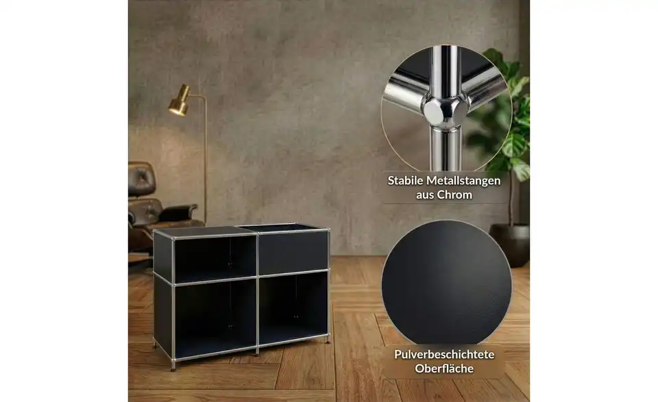 Floordirekt Metallregal, Bild mit Text