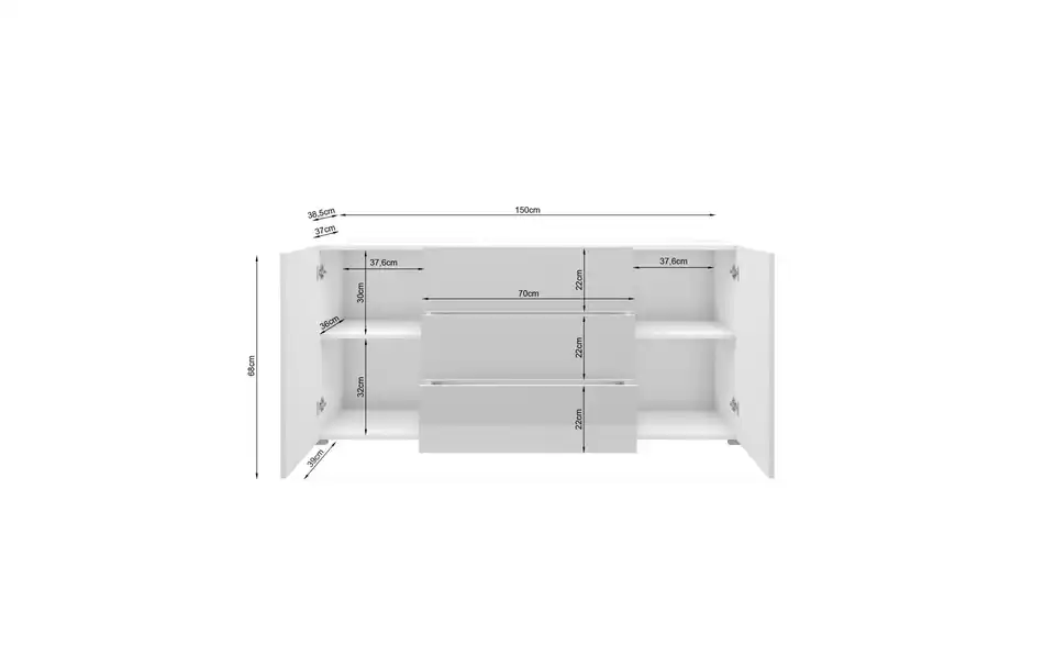 Sideboard, Bemaßung