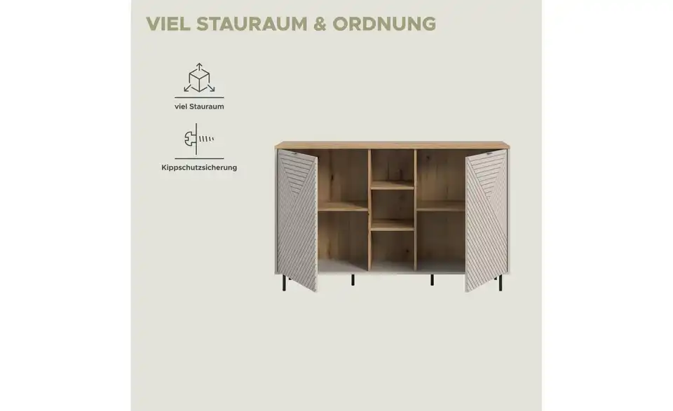 Sideboard, Bild mit Text