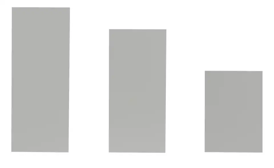 Wandregal 3er-Set, Profilansicht