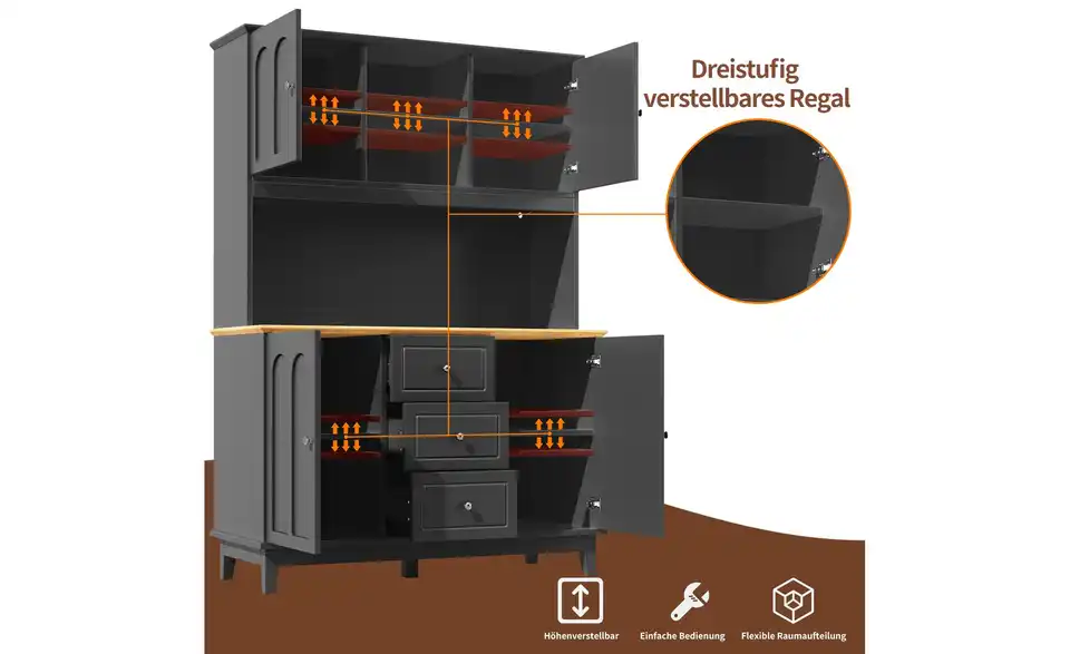 Buffet, Bild mit Text