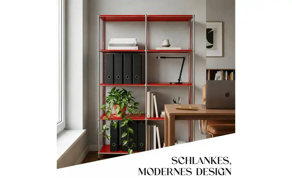 Floordirekt Metallregal, Bild mit Text