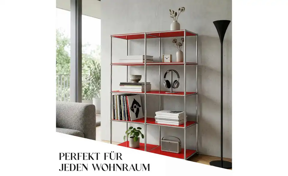 Floordirekt Metallregal, Bild mit Text