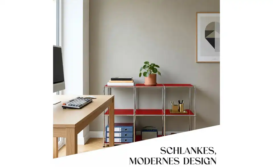 Floordirekt Metallregal, Bild mit Text