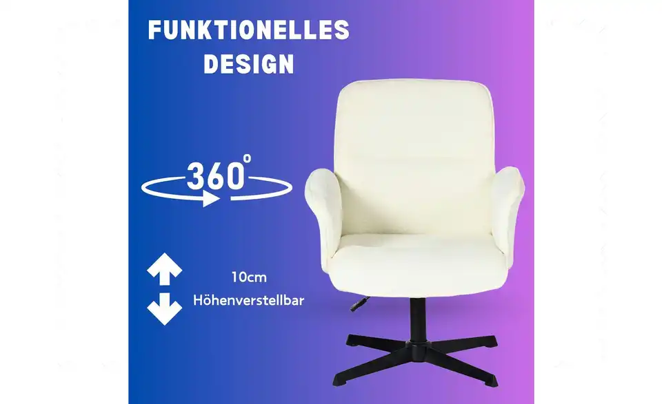 Drehbarer Sessel, Bild mit Text