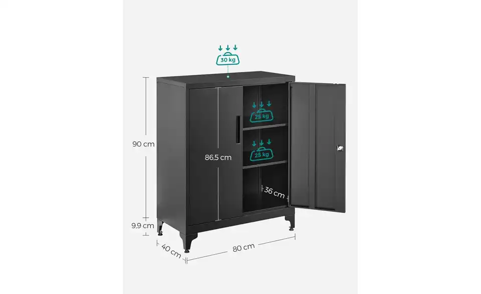 Aktenschrank, Bemaßung
