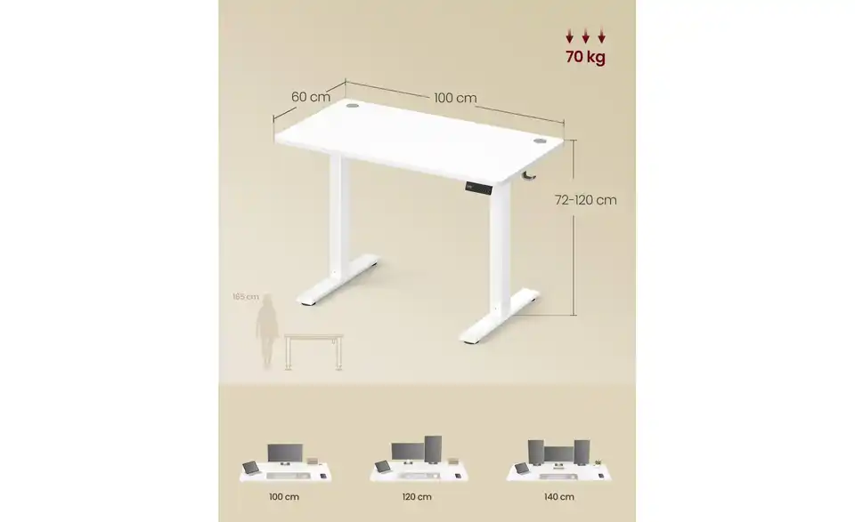 Schreibtisch, Bemaßung
