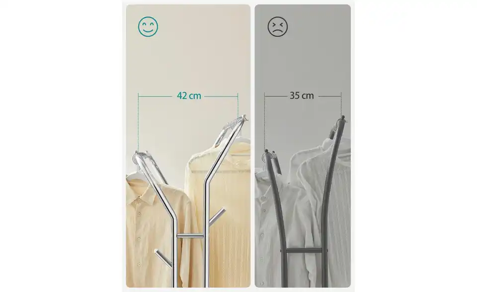 Kleiderständer Pataye, Bild mit Text