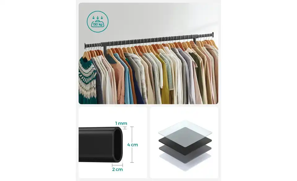 Kleiderständer Pataye, Bild mit Text