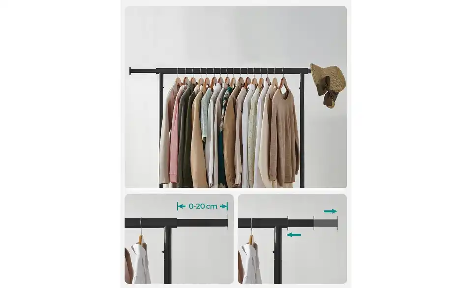 Kleiderständer Pataye, Bild mit Text