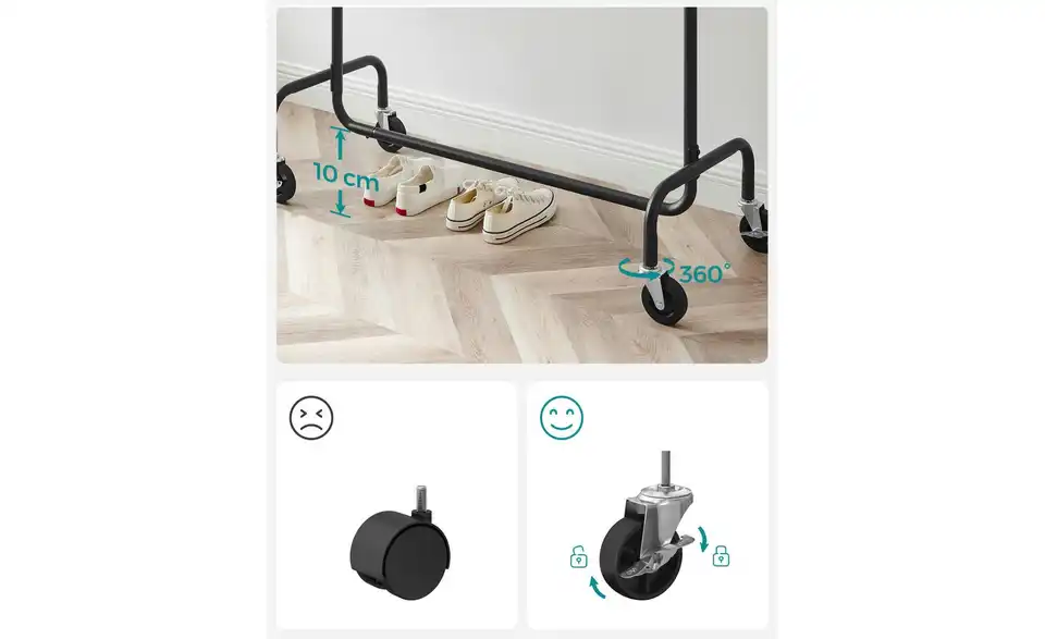 Kleiderständer Pataye, Bild mit Text