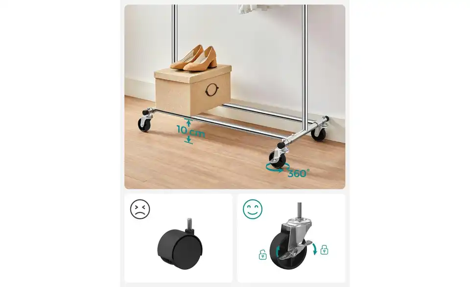 Kleiderständer Pataye, Bild mit Text