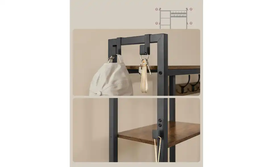 Kompaktgarderobe Dacey, Detailansicht