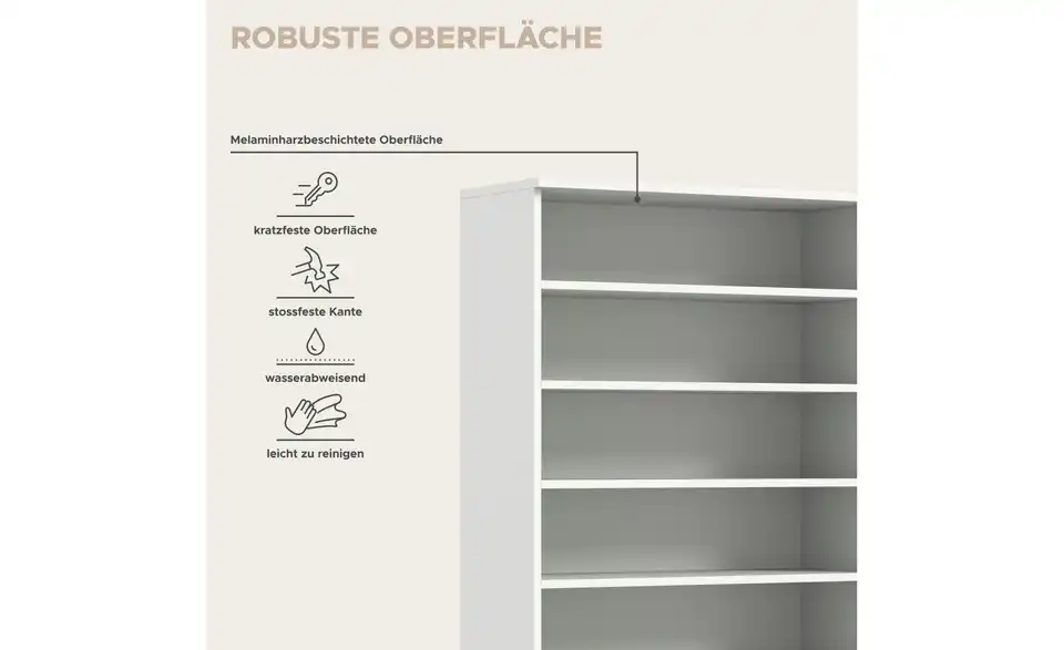 Garderobenkombination, Bild mit Text