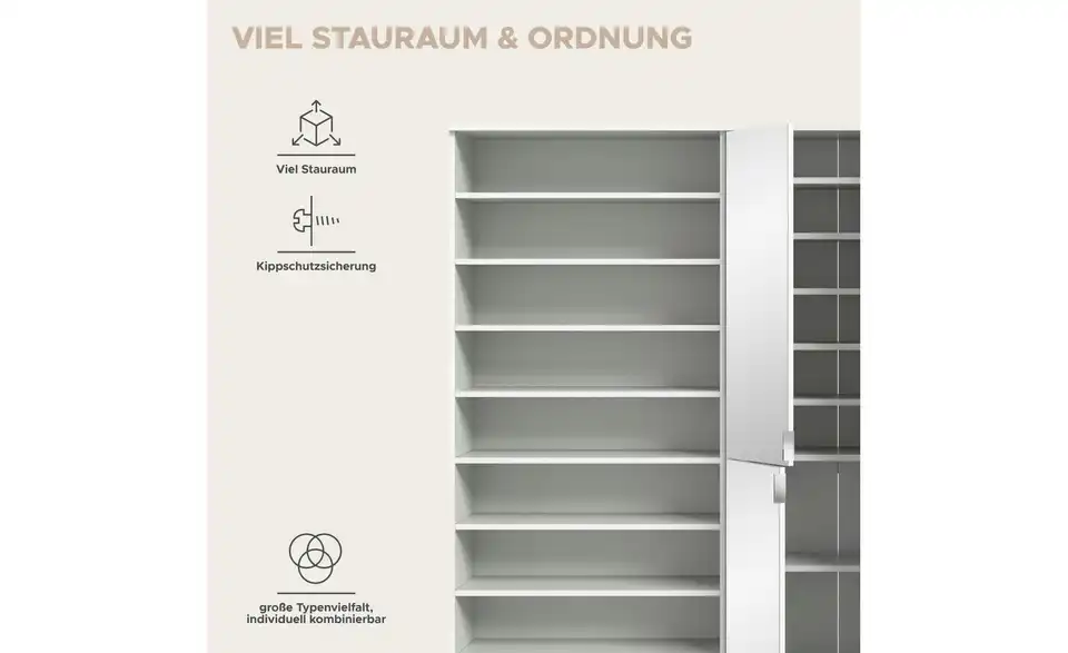 Garderobenkombination, Bild mit Text